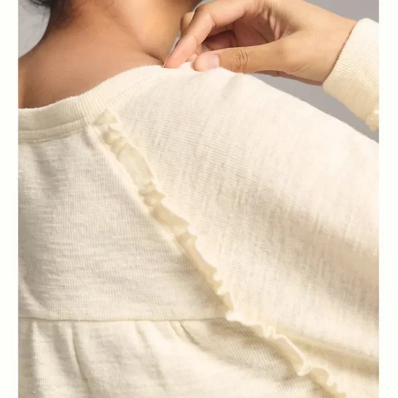 Pilcro Ruffled Raglan top - Picture 2 of 8